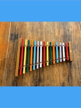 Vintage Toy  Hering 15 Note Color Chime Xylophone 1960’s Brazil